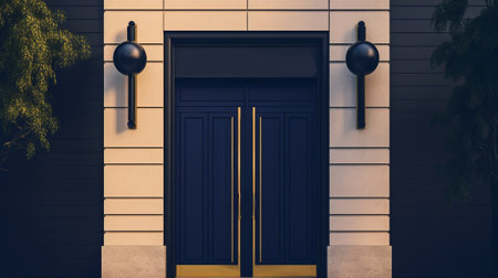 the brown building of the new restaurant is a perfect blend of navy and bronze colors, featuring avacadopunk and neo-classical symmetry. the urban signage adds to the charm of the restaurant, while the manga-inspired and manapunk elements give it a unique touch. the yaka art on the walls adds to the overall ambiance of the restaurant. ai generatedの素材