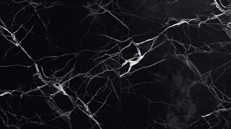 black marble texture with intricate web-like patterns, ethereal horror vibes, and naturalistic lighting. the minimalist imagery features twisted branches and eye-catching details in a dark white and light black color scheme. ai generatedの素材