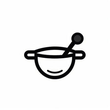 the cooking icon features a black and white image of a spoon and bowl of meal, with emphasis on facial expression. the style is playful and fun, with meticulous linework precision and animated gifs. the image is perfect for havencore enthusiasts and those who appreciate clamp designs. keywords: cooking icon, spoon, bowl, meal, black and white, facial expression, animated gifs, meticulous linework precision, havencore, playful,の素材