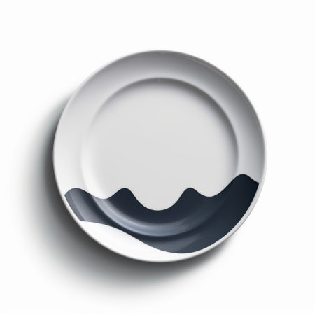 a tytan plate moon sea in the style of dark white and dark blue is depicted in this imaginative illustration by sebastian errazuriz. the tranquil serenity of the scene is captured through the soft-edged and soggy appearance. this artwork evokes a sense of calmness and invites viewers to immerse themselves in its soothing ambiance. ai generatedの素材