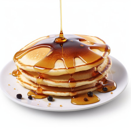 the holiday pancake recipe captures the essence of environmental awareness with its high contrast and realistic forms. the image showcases the yankeecore aesthetic, while water drops add a touch of freshness. this associated press photo is visually striking, with a whiplash line that adds dynamic energy to the composition. ai generatedの素材