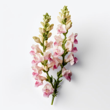 pink and green buckwheat flower on a white background, with copy space. this high-definition image showcases the tactile and symmetrical beauty of the flower, reminiscent of the artistic styles of vicente romero redondo, hyacinthe rigaud, and carl kleiner. the realistic depiction captures the intricate details of the flower, making it visually captivating. ai generatedの素材