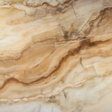 marble texture and background in white gold, featuring intricate patterns and delicate lines. the style showcases a blend of light beige and dark amber, creating a naturalistic landscape. the eroded interiors add depth to the layers, while the colors range from light crimson and brown to light yellow and dark azure. ai generatedの素材