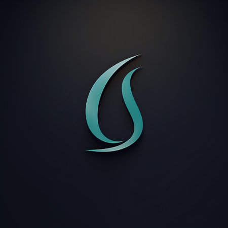 the initial logo of a fashion line is showcased on a black background, featuring fluid and organic forms in dark green and light aquamarine. inspired by artists cedric seaut and ivan aivazovsky, the logo embodies simplicity of form and is reminiscent of melting pots. created using bryce 3d, it exudes a unique and artistic aesthetic. ai generatedの素材