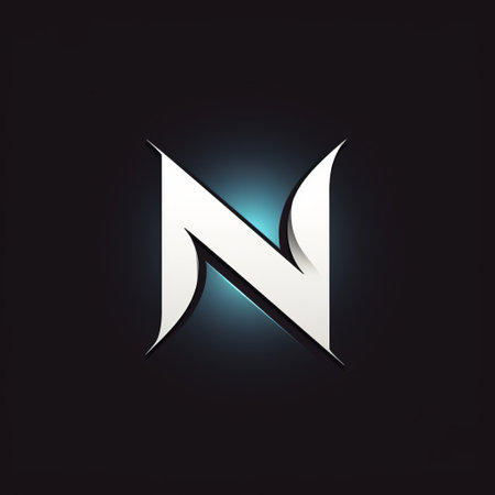 custom letter u and n name design for ps4, featuring a stark contrast of light and shadow. the design incorporates dark white and dark cyan colors, creating an innovative page design. the combination of light silver and dark black adds to the overall aesthetic, while the loose and fluid forms create a captivating visual. the design plays with luminous light and shadow, making it trulyの素材