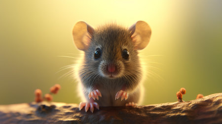 cute mice hd wallpaper featuring realistic hyper-detailed rendering, anamorphic lens flare, macro photography, and accurate 4k resolution. this wallpaper showcases the adorable charm of mice in a visually stunning and detailed manner, shot on 70mm for a truly immersive experience. ai generatedの素材