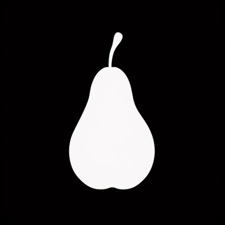 a pear icon eps file is available for vector icon design. the design features a black background with a flickr-like appearance. it incorporates elements of dark white, abstract minimalism, and stencil-based art. inspired by kodak professional tri-x 320, this whimsical minimalistic icon is perfect for those who appreciate unique and artistic designs. ai generatedの素材