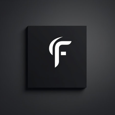 the minimalistic logo for the marketing agency features an elegant blend of the letters f, creating a visually appealing and sophisticated design. ai generatedの素材