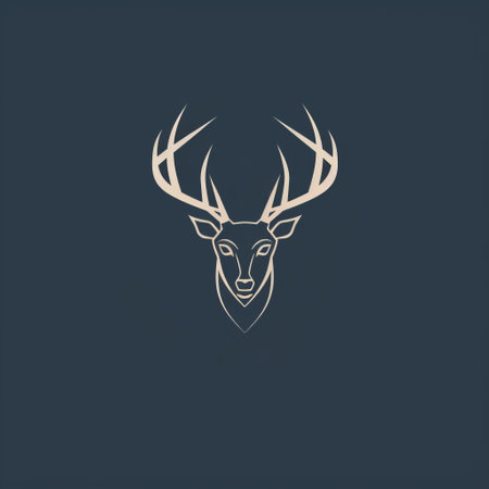 a minimalist, picasso-inspired vector logo for a venison brand. ai generatedの素材