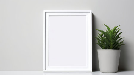 the frame grabber mockup showcases a sleek and minimalistic design against a clean white background, giving it a photorealistic appearance. this mockup is perfect for showcasing your digital artwork or designs in a professional and modern way. ai generatedの素材