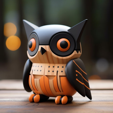 falcon brand wooden figurine rhinoceros-like character design in cute and stylish style. this versatile design can be used as a keychain or figurine. the main color scheme is orange and black, giving it a dynamic and eye-catching look. with strong movement and expressive poses, it incorporates street dance elements like headphones and hats, adding to its unique appeal. ai generatedの素材