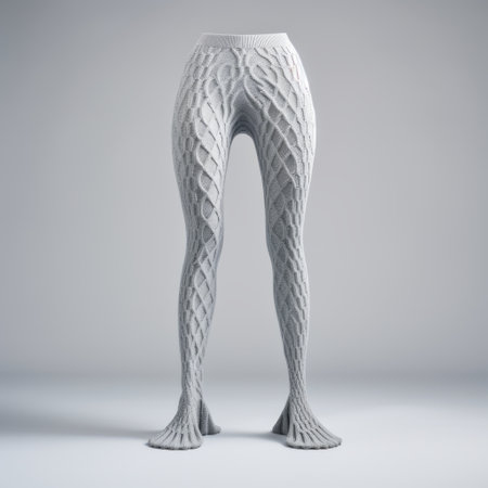 sweater leggings isolated on white, featuring award-winning studio photography with professional color grading. the image showcases soft shadows, clean sharp focus, and no contrast. captured through digital photography, this high-resolution 8k photo also utilizes focus stacking techniques for enhanced depth of field. ai generatedの素材