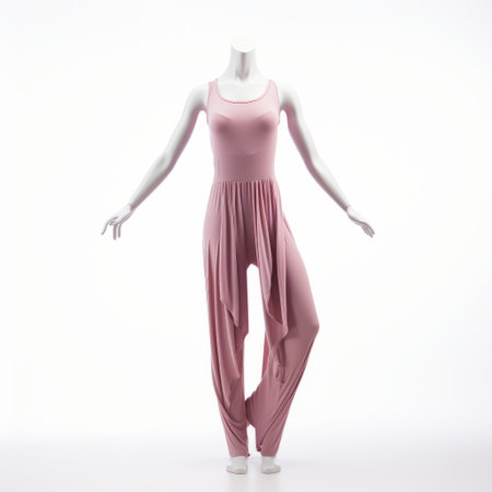 jumpsuit leggings isolated on white, featuring award-winning studio photography with professional color grading. the image showcases soft shadows and a clean, sharp focus achieved through focus stacking. this high-quality digital photograph is captured in 8k resolution. ai generatedの素材