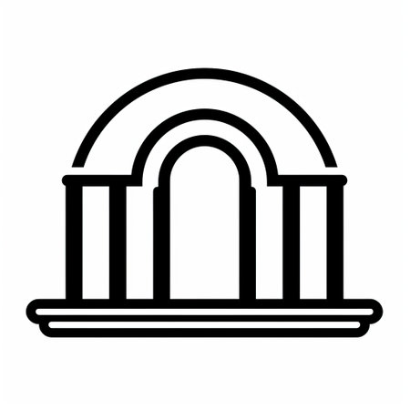 opera icon: a minimalist black line icon representing the opera, displayed on a white background. this simple and clean design features evenly spaced shapes, ensuring a visually balanced composition. the icon is devoid of any excess vector dots, resulting in a sleek and polished image. ai generatedの素材