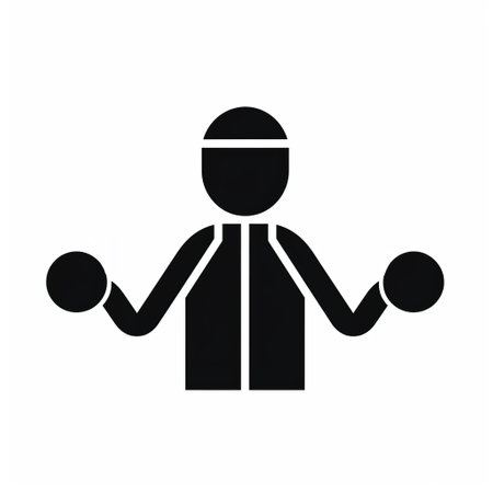 a simple black line icon of a juggler, with no coloring, on a white background. the design of the icon is clean and evenly spaced, with no excess vector dots. perfect for use in various projects and designs. ai generatedの素材