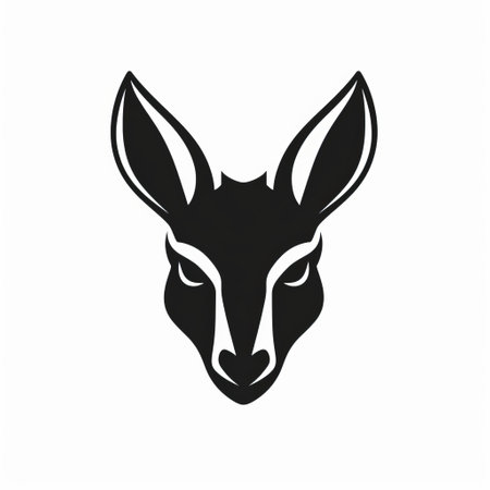 the buffalo head logo created with iconralli showcases a deceptively simple composition in the style of bunnycore. with a dark black and white color scheme, it captures the essence of the australian landscape. the logo features naturalistic poses and a depiction of animals, drawing inspiration from dogon art. ai generatedの素材