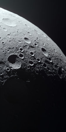 iapetus close up photo showcasing its delicate and beautiful features. the moonlight adds an elegant touch to the aridification of the moon's surface. the sharpshooting contrast and shallow depth of field create an impressive and realistic image. shot on 100mm with f/2.0 aperture, the clear and darkened tones are enhanced by natural lighting. this 8k uhd photo captures the gourmet food-like details of iapetus. aiの素材
