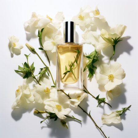 a commercial shoot for harper's bazaar cover by mario testino featuring a single jasminum flower with stem. shot in a bright studio environment with professional lighting against a white background. the final image will showcase super details and hyper-realistic rendering in uhd resolution, highlighting cinematic lighting and high levels of detail. ai generatedの素材
