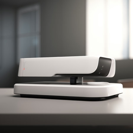 the panasonic xe2ps camera wirelessly connects to the ecte5x in this studio shot. the image is captured in the style of edward hopper, with contrasting dark and light whites. the hyperrealistic rendering is reminiscent of the works of henritte ronner-knip. the use of kodak vision3 film ensures scientific accuracy, while the clamp adds an interesting element to the composition. ai generatedの素材