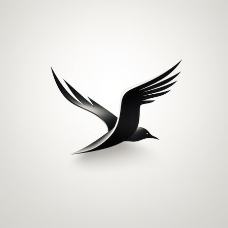 seagull logo vector in black and white, featuring a bird illustration inspired by the style of eiko ojala. the design incorporates varied brushwork techniques, resulting in a unique and artistic image. with a dark brown and light black color scheme, this uhd image captures the essence of nature. created by jake wood-evans, this innovative page design draws inspiration from the han dynasty. ai generatedの素材