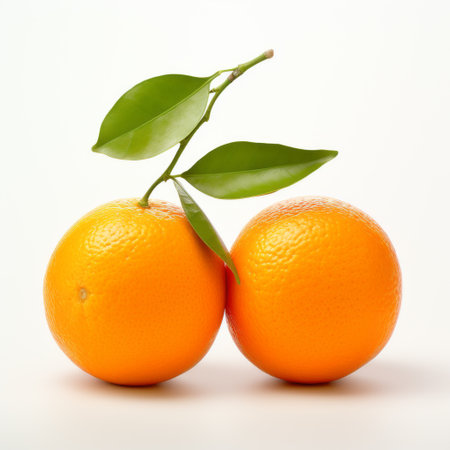 fresh orange on a white background, showcasing minimal retouching and naturalistic poses. the image features humorous imagery and eco-friendly craftsmanship, with crisp and clean lines. softbox lighting enhances the vibrant colors, while crosshatched shading adds depth and texture. ai generatedの素材