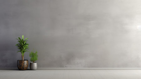 neutral wall with a concrete background, showcasing the serene and minimalist style of zen. the smokey background adds depth and ambiance to the scene. rendered using octane, the silver and gray tones create a calming atmosphere. this indoor still life captures the essence of minimalism, with an emphasis on empty space. ai generatedの素材