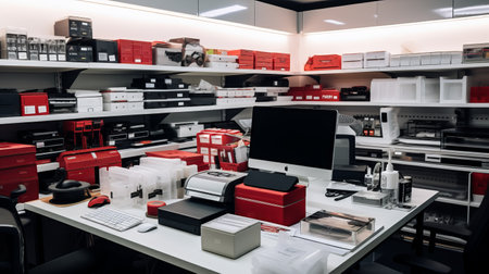 computer screen displaying a vibrant red hue, reminiscent of black-and-white block prints. the image has been processed using darktable software, commonly used in the field of science academia. the screen is surrounded by piles and stacks of books, creating a scholarly atmosphere. the photograph was captured using a tokina at-x 11-16mm f/2.8 pro dx ii lens, showcasing the attention to detail. the composition is reminiscentの素材