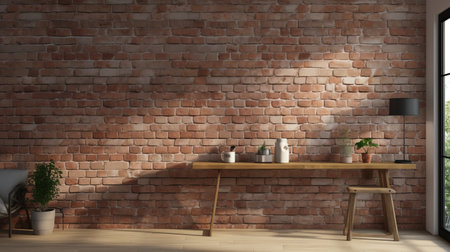 the photo showcases a detailed 2d texture called 'crunchy' that captures the character and simplicity of traditional masonry. it features rows of rectangular bricks in earthy tones with color variation, simulating the natural inconsistencies of fired clay. the gritty mortar lines between the bricks add a realistic touch. this versatile image can be used as a diffuse map for primary color information and a normalの素材