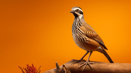 an orange background sets the tone for this photograph, featuring naturalistic bird portraits in 8k resolution. softbox lighting enhances the details of the scoutcore-inspired composition, which combines both natural and man-made elements. the striped arrangements add a visually captivating touch to these photographically detailed portraitures. ai generatedの素材