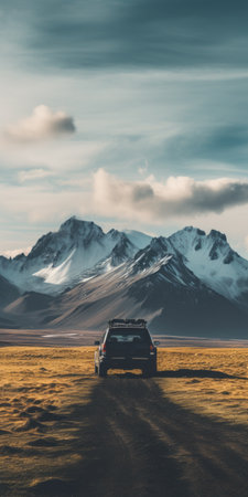 a stunning photograph captured by johannes voss, showcasing a desert landscape with majestic mountains in the background. this visually captivating image, which won the unsplash contest, combines elements of visual art and the beauty of nature. with a front-facing perspective, it evokes nostalgic vibes and is perfect as a high-quality 4k phone wallpaper. the sparsely populated scene adds to its allure. ai generatedの素材
