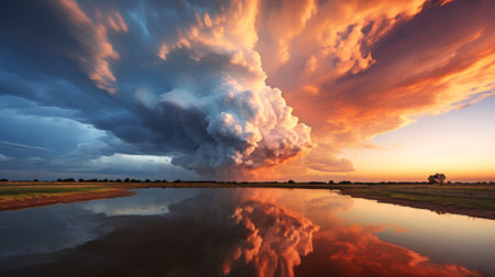 a breathtaking photograph capturing the intricate details of a stunning cloud scenery. shot with the cinematic canon eos rebel t7, this image showcases the beauty of nature. with a range of lenses from 35mm to 200mm, the photo is rendered in high resolution, including 8k, 16k, 4k, and uhd. the use of hdr and realistic lighting techniques adds to the photo's award-winning quality. ai generatedの素材