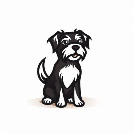 a dog outline on a white background, this 2d lineal vector icon is created by flaticon and dribbble. it is available in high definition on behance and made using figma, adobe xd, and sketch. with a crisp and pixel-perfect design, this black and white minimalistic icon follows a flat black outline style, showcasing a simplistic and elegant design. perfect for ux/ui projects. ai generatedの素材