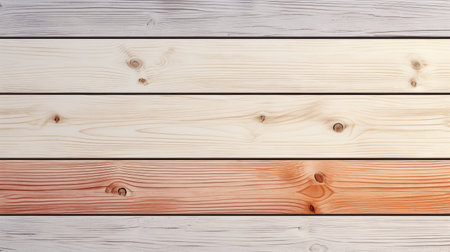 wood planks in various colors create a captivating abstract background image. the style features a combination of light orange and gray, with high detail and subtle color gradations. the image also showcases precise nautical details, textural surface treatments, and a mix of light red, white, light violet, and beige tones. ai generatedの素材