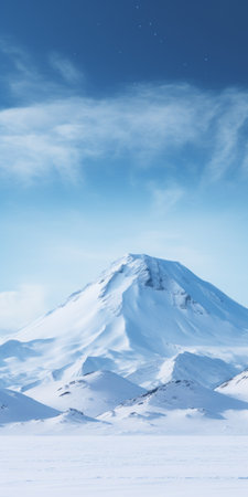 mountain in iceland, boknafjord road to the gyala peri, with snowy peaks resembling shasta mountain. the photo captures a minimalist typography style, featuring a square composition and a symmetrical arrangement. the image has a bottle rocket-esque vibe and showcases the grandeur of gothic castles. the vid fireplace adds a cozy touch to the scene. shot with tamron sp 70-200mm f/2.8 di vc usd g2 andの素材
