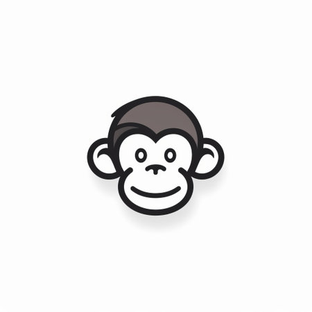 a chimp is depicted in this 2d lineal vector icon, designed by flaticon and dribbble. it features a black colored outline icon style with a minimalist and simplistic design. this high-definition icon was created using figma, adobe xd, and sketch, ensuring a crisp and pixel-perfect design. perfect for ux and ui projects. ai generatedの素材