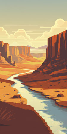 emx poster art by robert keehn showcases colorful landscapes and western-style portraits. the artwork is characterized by its sepia tone, simplistic vector art style, and detailed shading. the isolated landscapes and flowing brushwork add depth and visual appeal to the compositions. ai generatedの素材