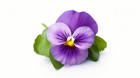 a high detailed, light violet pansy flower image with a transparent background. this transparent pansy flower png/jpg showcases the delicate beauty of the pansy flower, perfect for various design projects. ai generatedの素材