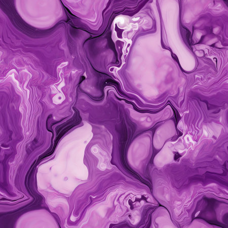 a photo showcasing a purple and black marble textured pattern with a surface texture resembling fluid organic forms. the dark pink and light azure hues create a captivating contrast. the matte finish enhances the freehand painting and monochrome effect, while the paint dripping technique adds an artistic touch. ai generatedの素材