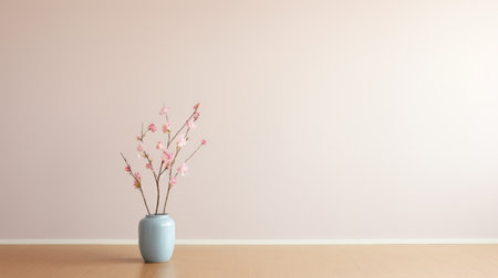 a sweet pea flower stands gracefully in the center of an empty room. this captivating image captures the essence of abstract minimalism, with its clean lines and simplicity. the photo, in 32k uhd resolution, showcases the playful minimalism and minimalist portraits. it also evokes the beauty of minimalist ceramics and the artistic style of post-minimalism. the dimensions of the image are 3840x2160 pixels. ai generatedの素材