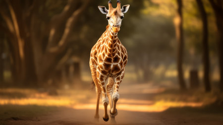 this giraffes wallpaper by antoine jacomin on deviantart showcases a stunning 32k uhd image in the style of daz3d. with a captivating motion blur effect, the light orange and brown tones create a warm and inviting atmosphere. the giraffes' strong facial expressions add a touch of intrigue to this visually striking artwork. ai generatedの素材