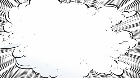 a speech bubble vector in a comic style featuring high horizon lines and tightly composed scenes. inspired by ssaku hanga, the transparent/translucent medium adds depth to the action painting. this 8k resolution image is predominantly light white and white, creating a visually striking and dynamic composition. ai generatedの素材
