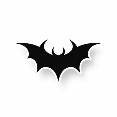 a bat is depicted in a 2d lineal vector icon on a white background. this icon was created by flaticon and can be found on dribbble, behance, and other platforms. it was made using design tools such as figma, adobe xd, and sketch. the design is characterized by its crisp and pixel-perfect details, minimalistic approach, and black colored outline icon style. it is suitable forの素材