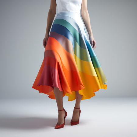 skirt leggings isolated on white, featuring award-winning studio photography with professional color grading. the image showcases soft shadows and a clean, sharp focus achieved through focus stacking techniques. this digital photograph captures the essence of the skirt leggings, highlighting their design and details. ai generatedの素材