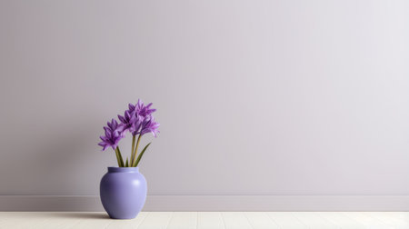 a hyacinth flower stands gracefully in the center of an empty room. this captivating image captures the essence of abstract minimalism, with its clean lines and simplicity. the photo, in stunning 32k uhd resolution, showcases the beauty of playful minimalism. it is a perfect representation of minimalist portraits, ceramics, and the post-minimalism movement. the dimensions of the image are 3840x2160 pixels. ai generatedの素材