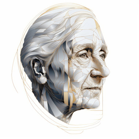 a portrait of a blond woman with wavy lines, showcasing generative art style. the artwork combines elements of idealized native americans, hyper-realistic animal illustrations, frank gehry's architectural influence, historical illustration, double exposure, and isolated figures. ai generatedの素材