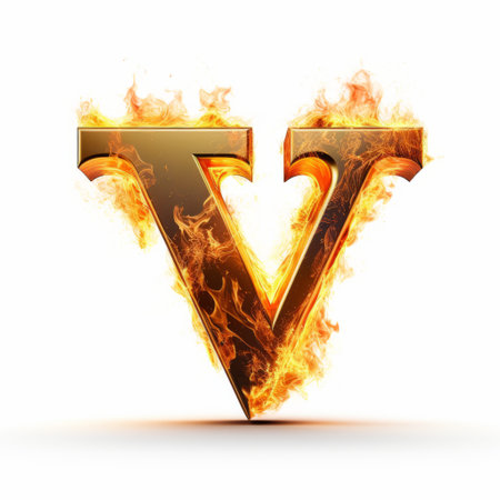 a photo of a font design template featuring a fire image vector. this template is available for purchase at the price of 1 credit, which is equivalent to usd 1. the design is created in the style of vray tracing and is influenced by precisionism. the lens used for capturing this image is the lensbaby velvet 56mm f16. the color scheme includes gold and bronzeの素材