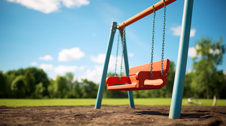 an ultra-realistic and insanely detailed swing set, captured in a dynamic pose during a photoshoot. shot on a 25mm lens with intricate details and depth of field, the image showcases dramatic lighting and volumetric effects. with a stunning level of detail and intricate elements, this photograph is a testament to the artistry of photography. ai generatedの素材