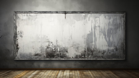 a vintage framed picture featuring graffiti artwork, reminiscent of the unreal engine style. the thin steel forms create a striking contrast against the light white and dark gray tones. the picture showcases spectacular backdrops, large canvases, and a misty atmosphere. the distressed surfaces add character to this captivating piece. ai generatedの素材