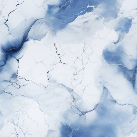 a blue surface with a grey background creates a captivating wallpaper. this fluid ink wash style showcases gravity-defying landscapes and ethereal cloudscapes. the dark violet and white hues, along with intricate imagery, give it a kintsugi-like effect. the post-processing enhances the overall visual appeal of this mesmerizing photo. ai generatedの素材