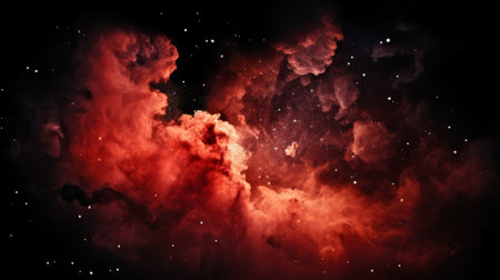 a stunning 1920x1080 wallpaper featuring red and black space clouds. this dreamy and romantic composition showcases atmospheric color washes, giving it a unique and captivating appeal. shot with the sigma 85mm f1.4 dg hsm art lens, the image has a pseudo-infrared effect that adds to its artistic flair. perfect for large scale canvases, this contest-winning photograph captures the fluid form of the clouds in aの素材